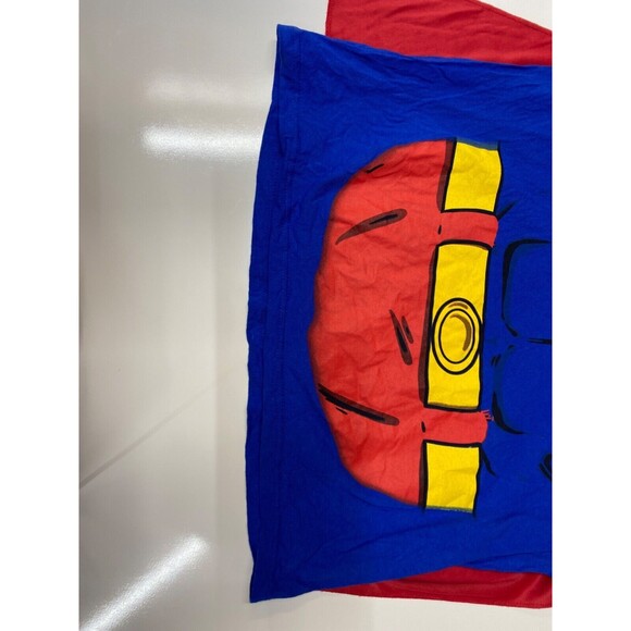 Mens Superman Short Sleeve Shirt with Detachable Cape M - Picture 2 of 11